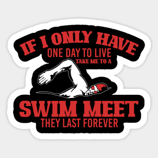 Swimming Competition Funny Novelty Tshirt Sticker